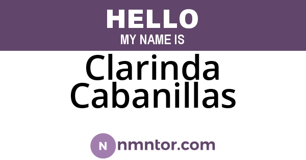 Clarinda Cabanillas