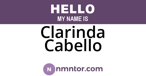 Clarinda Cabello