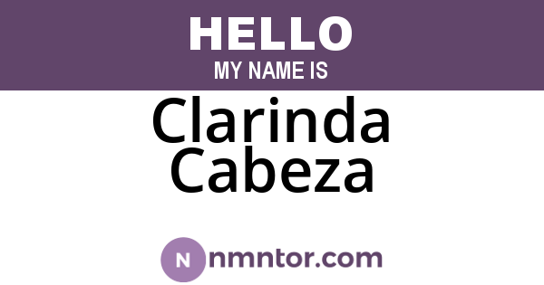 Clarinda Cabeza