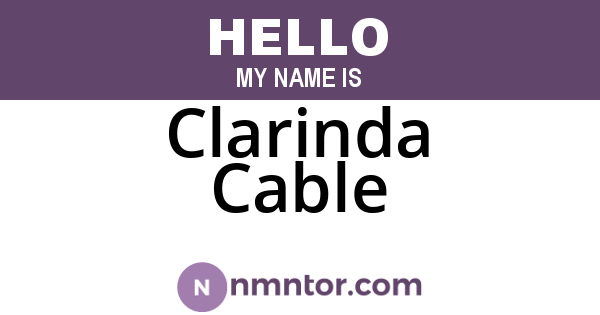 Clarinda Cable
