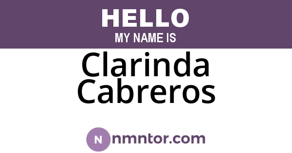 Clarinda Cabreros