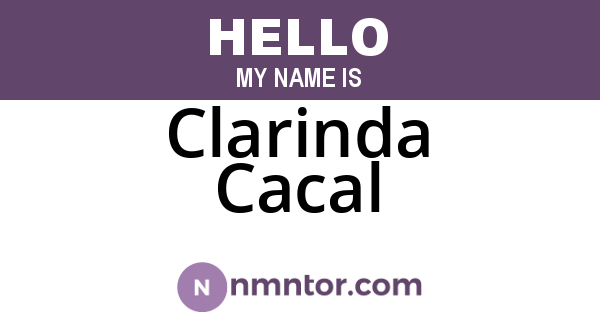 Clarinda Cacal