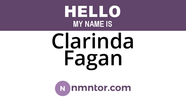 Clarinda Fagan