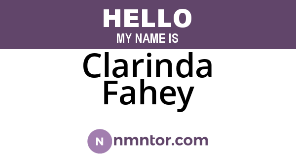 Clarinda Fahey