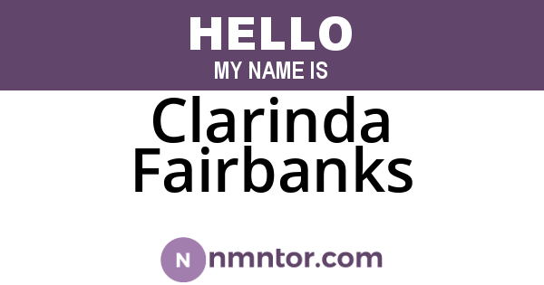Clarinda Fairbanks