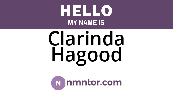Clarinda Hagood