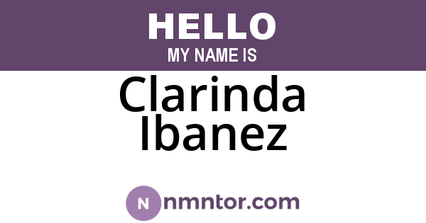 Clarinda Ibanez