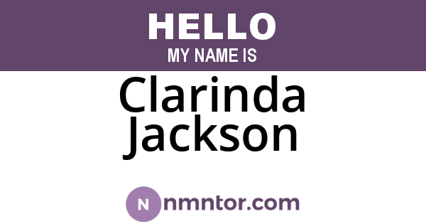 Clarinda Jackson
