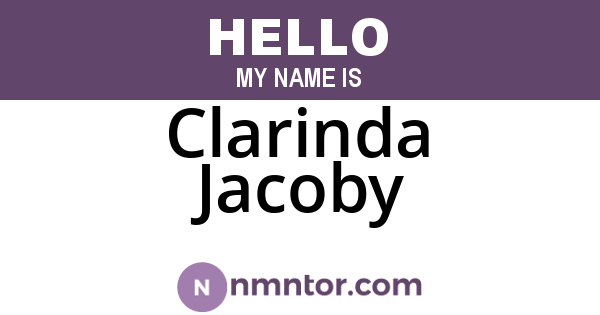 Clarinda Jacoby