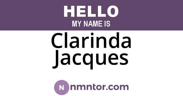 Clarinda Jacques