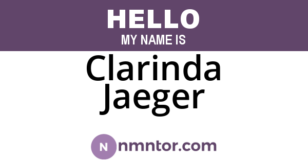 Clarinda Jaeger