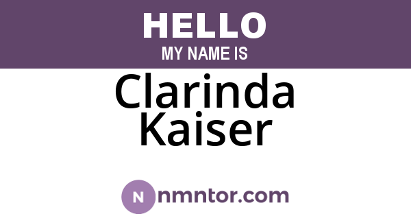 Clarinda Kaiser