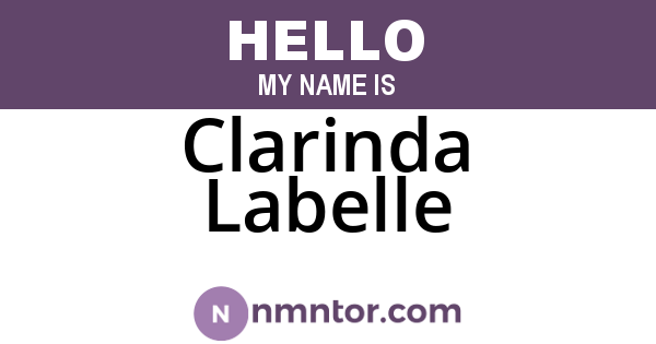 Clarinda Labelle