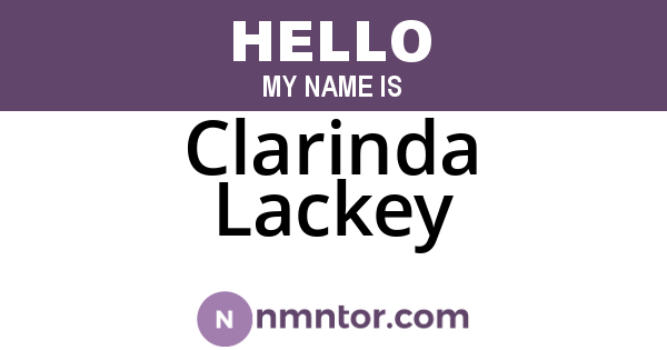 Clarinda Lackey