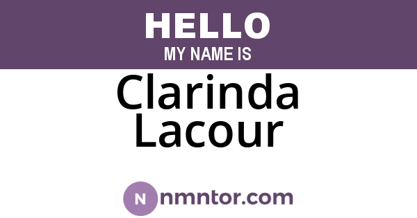 Clarinda Lacour