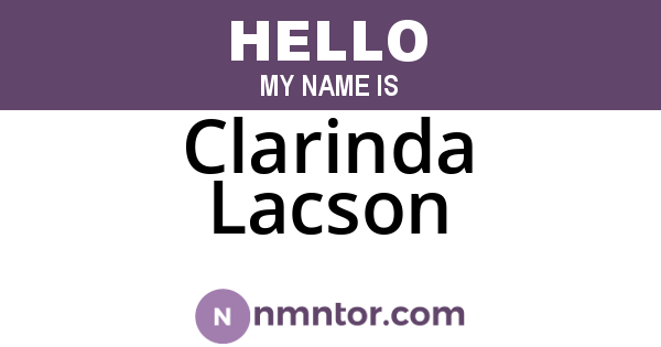 Clarinda Lacson