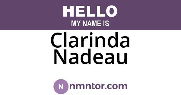 Clarinda Nadeau