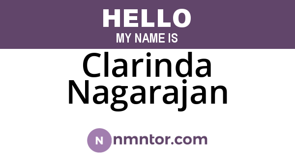 Clarinda Nagarajan