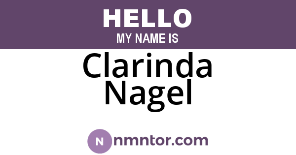 Clarinda Nagel