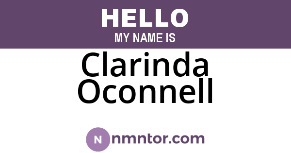 Clarinda Oconnell