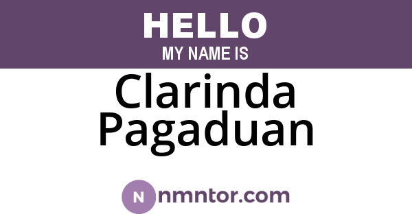 Clarinda Pagaduan