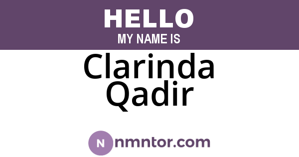 Clarinda Qadir