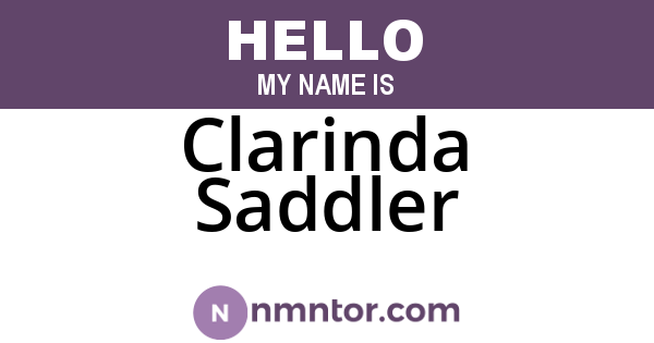 Clarinda Saddler