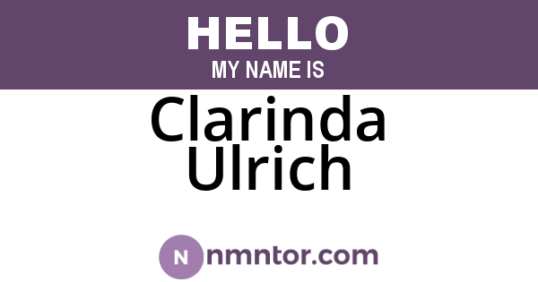 Clarinda Ulrich