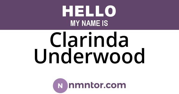 Clarinda Underwood