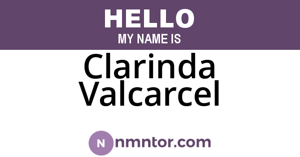 Clarinda Valcarcel