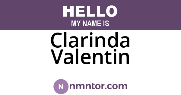 Clarinda Valentin