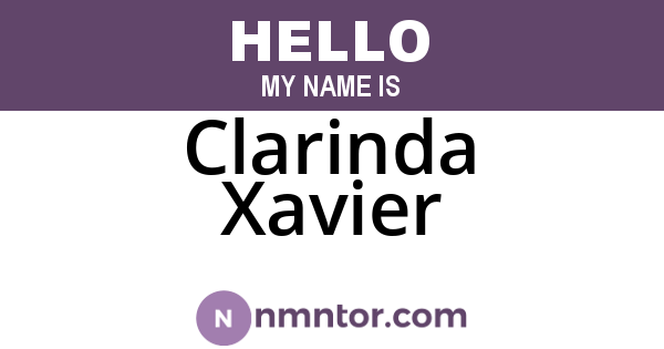 Clarinda Xavier