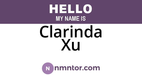 Clarinda Xu