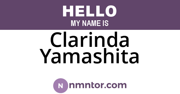 Clarinda Yamashita