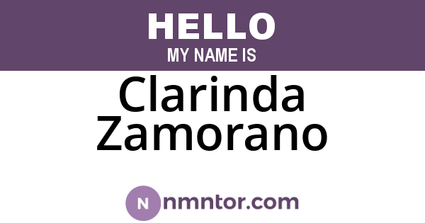 Clarinda Zamorano