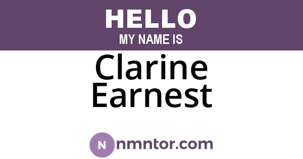Clarine Earnest