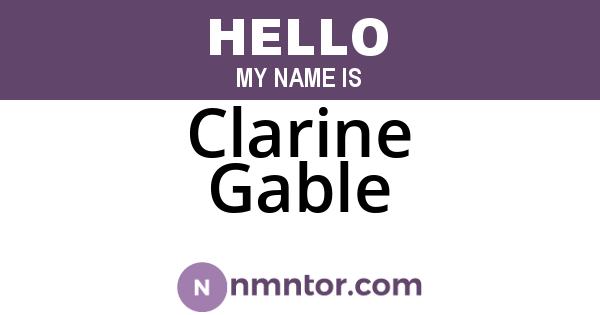 Clarine Gable