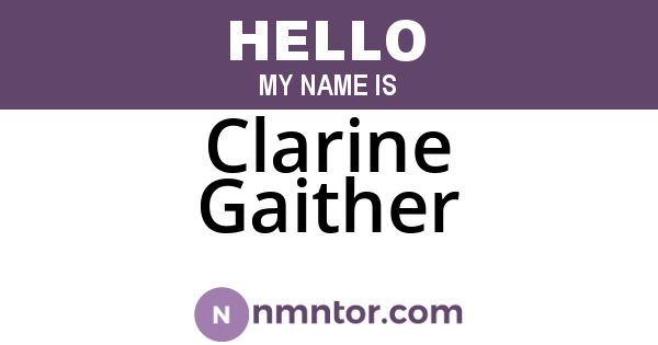 Clarine Gaither