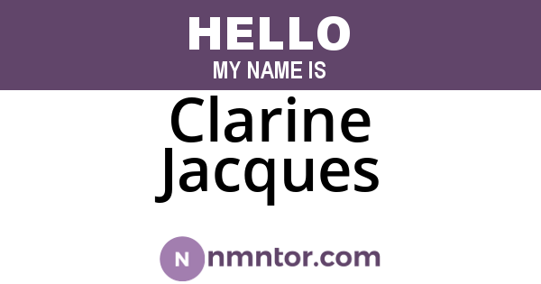 Clarine Jacques