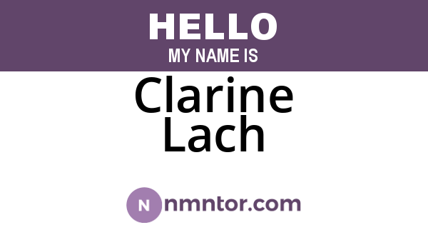 Clarine Lach