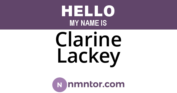 Clarine Lackey