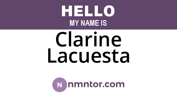 Clarine Lacuesta