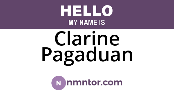 Clarine Pagaduan