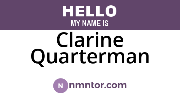 Clarine Quarterman