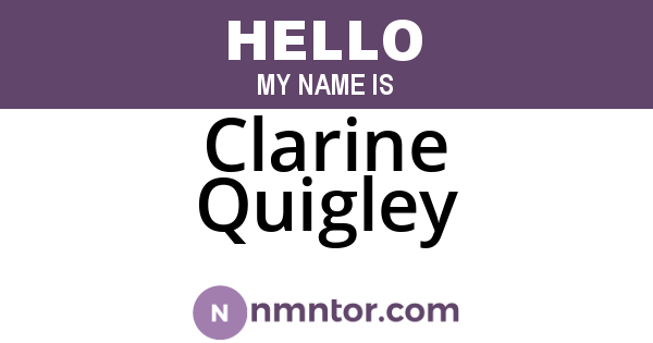 Clarine Quigley