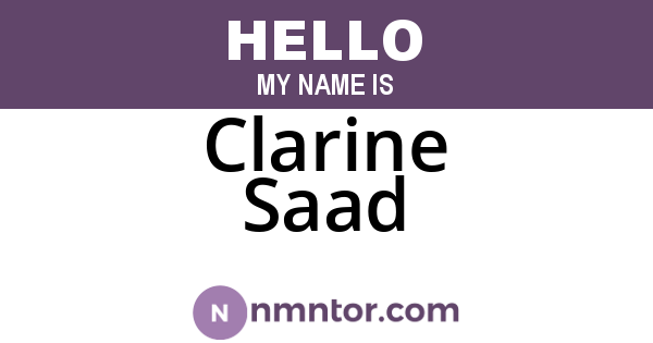 Clarine Saad