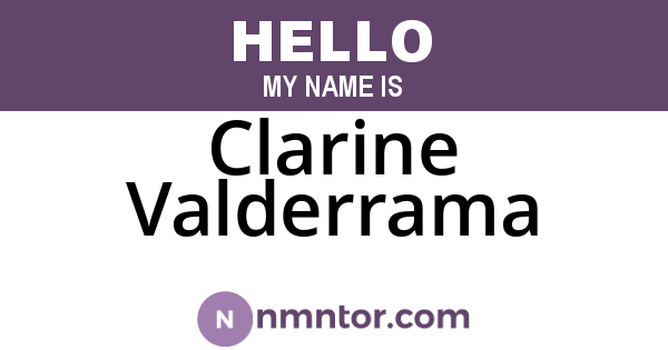 Clarine Valderrama