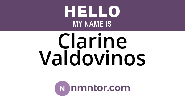 Clarine Valdovinos