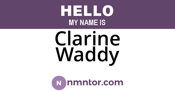 Clarine Waddy