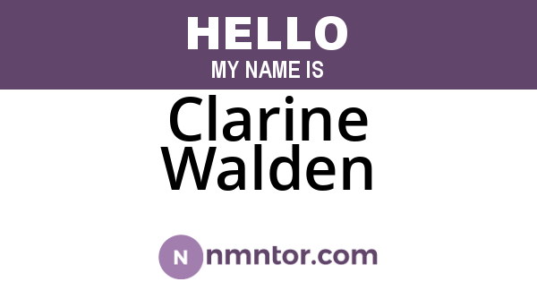 Clarine Walden